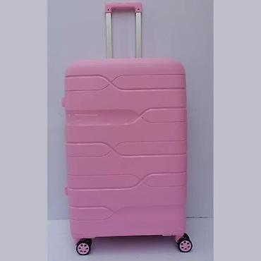 Putni koferi i torbe: Tvrdi kofer za putovanja – ružičasti - Materijal: čvrsta — 3
