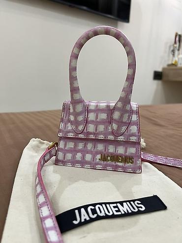 rm butik instagram: JACQUEMUS brendinə məxsus Le Chiquito Micro çanta, bənövşəyi və ağ — 2