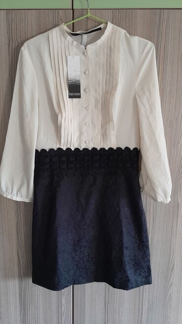 рубашка с коротким рукавом: Вечернее платье, Классическое, Короткая модель, С рукавами, S (EU 36)