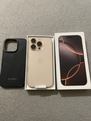iphone 16 pro max satilir: IPhone 16 Pro, 256 ГБ, Золотой, С документами