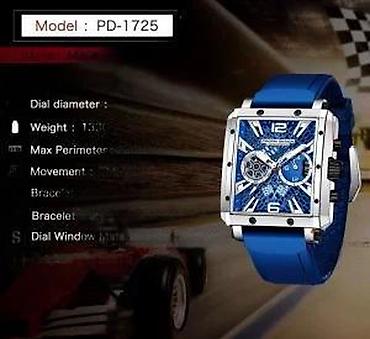 Ručni satovi: PAGANI DESIGN PD-1725 - 42mm - Plava Potpuno nov muški sat PAGANI — 17