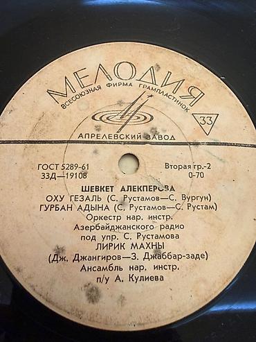 Məhsul: Vinil plastinka – “Melodiya” (Aprelevskiy Zavod), 33 dövr/dəq