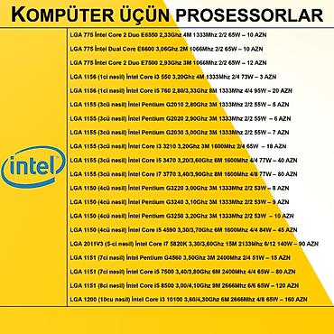 Prosessorlar: Kompüter üçün Prosessorlar ⭐LGA 775 İntel Dual Core E6600 3,06Ghz 2M — 2