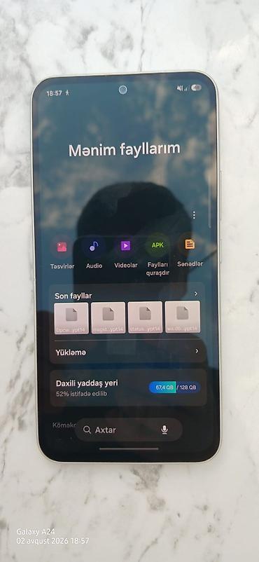 iphone xs barter: Samsung Galaxy A54 5G, 128 GB, rəng - Ağ, Barmaq izi — 9
