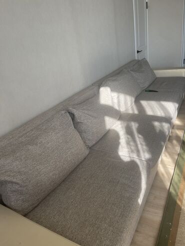 мягкая мебель диван бу: Угловой диван, цвет - Серый, Б/у