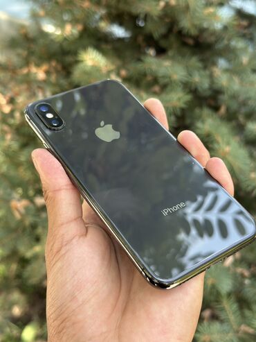 купить телефон бесплатно: IPhone X, Б/у, 64 ГБ, Черный, Защитное стекло, Чехол, 100 %