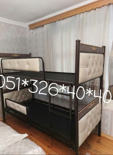 İkimərtəbəli uşaq çarpayıları: Oğlan və qız üçün, Yeni, Çarpayı, Matras ilə, Siyirməsiz — 29