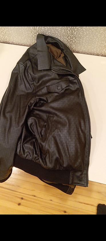 qara pp: Kurtka, Dəri, Payız, 3XL — 4
