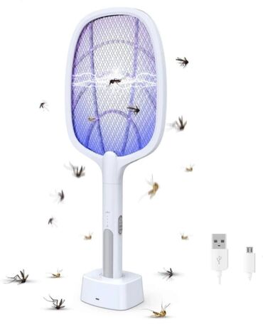 в связи с выездом: ✅Электрическая ловушка для комаров Youpin, USB-зарядка, мухобойка