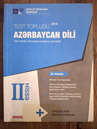 test toplusu azerbaycan dili 1 hisse: Azərbaycan dili Testlər 10-cu sinif, DİM, 2-ci hissə, 2019 il