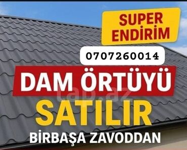 Şifer: Dam örtuyu örtyünü satişi her reg var qalnxa göre qiymet deşir