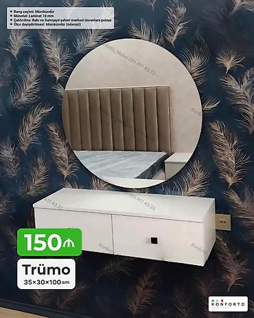Trümo – divara montaj olunan, minimalist dizaynlı - Ölçü: 35 × 30 ×
