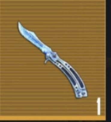 боевой нож: Игровой предмет: нож-бабочка с изогнутым клинком (скин). - Тип — 1