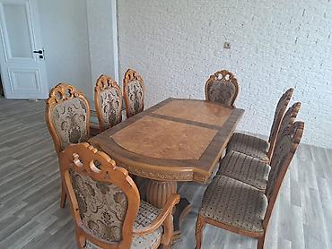 parket topdan satis: Qonaq otağı üçün, İşlənmiş, Açılan, Oval masa, 8 stul — 1