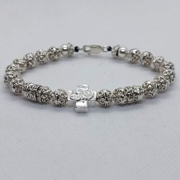 Narukvice: Konac narukvica, Handmade, Materijal: Perlice, Srebro — 3