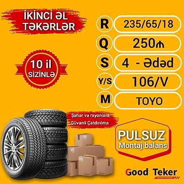 bakı qebele avtobus: ✅ 235/65/18 bir komplekt yaxşı vəziyyətdə 4 ədədin qiyməti 250Azn — 6