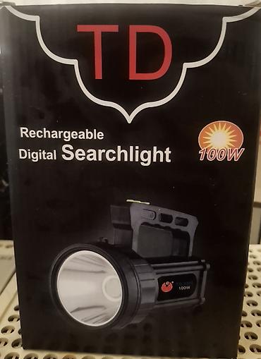 gence qab: TD Rechargeable Digital Searchlight – TD-3300, 100W Xüsusiyyətlər: - — 3