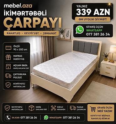 Çarpayılar: Yeni, Təknəfərlik çarpayı, Bazasız, Matras ilə, Siyirməsiz, Rusiya — 1