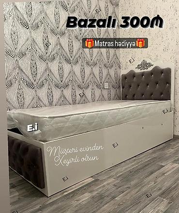 taxta doseme: Bazalı tək nəfərlik çarpayı – 300₼ – Hədiyyə: matras – Başlıq hissəsi — 1