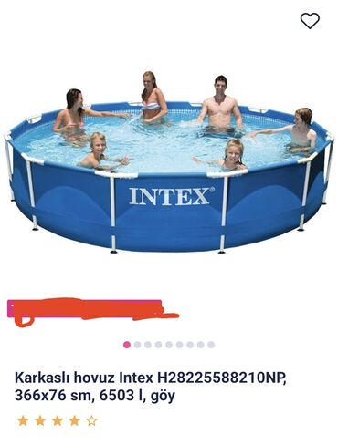 дом с бассейном: Yeni Karkas Hovuz Intex, 3.1 - 4 m, 501 - 1000 l