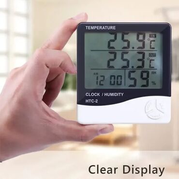 otaq termometri: Termometr htc-2 termometr otaq termometri nemislik ve temperaturu