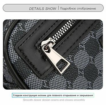 Барсетки: Барсетка, Материал: Комбинированный материал, Застежка на молнии, Новый — 15