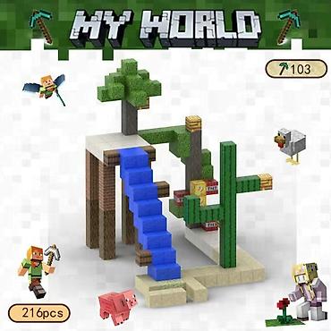 Игрушки: 🧲 Магнитные кубики Minecraft 216 шт + 6 минифигурок- 1850 сом 200 шт — 1