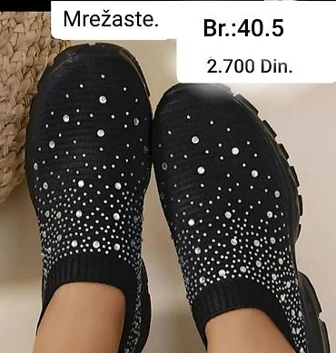sergio tacchini motion m: Mrežaste ženske patike – slip-on model - Boje: bela i crna - Ukras — 5
