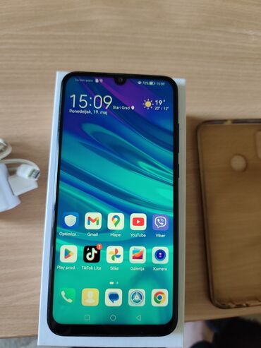 telefoni za 100e: Huawei P Smart 2019, 4 GB, bоја - Svetloplava, Otisak prsta