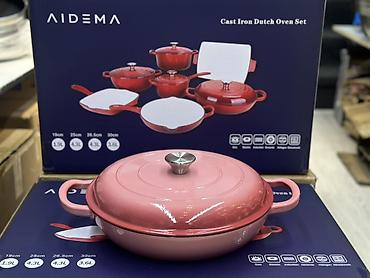 галоген: Набор посуды AIDEMA Cast Iron Dutch Oven Set — эмалированный чугун в — 4
