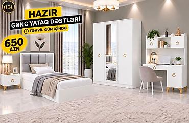 Hazır gənc yataq dəsti Tərkibi: - Tək nəfərlik çarpayı (yumşaq