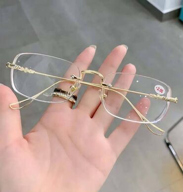 Digər: Очки для чтения +4 новые (в упаковке) прозрачные (серебристого цвета) — 6