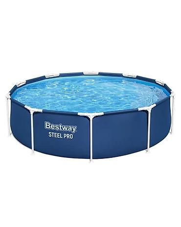 Бассейны: Каркасный бассейн Bestway Steel Pro - Тип: наземный каркасный бассейн — 1