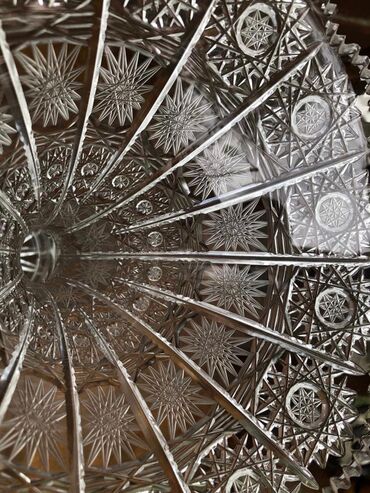 Vazalar: 280-390 AVRO DƏYƏRİ VINTAGE Çexoslovakiya 20 əsr xrustal əntiq əşya — 7