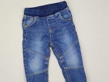 Spodnie i Legginsy: Spodnie jeansowe, So cute, 12-18 m, 80-86 cm, stan - Dobry