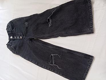 ZARA Kids cırıq detalı geniş kəsimli uşaq cins şalvarı yep yeni hec — 1