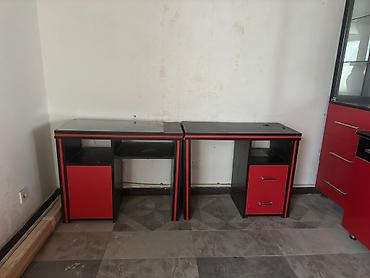 Мебель: Bərbərxana/salon mebel dəsti - Rəng: qırmızı-qara - Komplekt: bir — 1