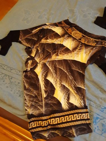 Haljine - Crvenka: Haljina tunika nova viskoza uni versace model turska marka Tatu sniz