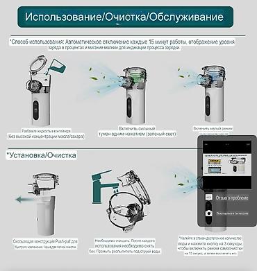 Ингаляторы, небулайзеры: Портативный ингалятор- небулайзер с цифровым дисплеем, модели TZ‑W12 — 8
