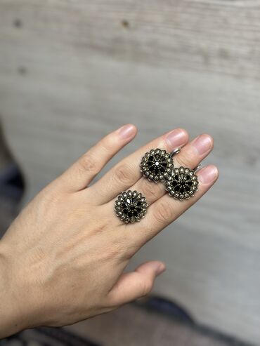 pandora кольцо: Серебро комплект продается.В комплекте идет сережки,кулончик и кольцо