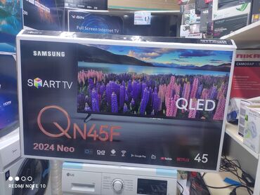 ТВ и видео: Телевизор samsung QN45F smart tv с интернетом youtube, 110 см