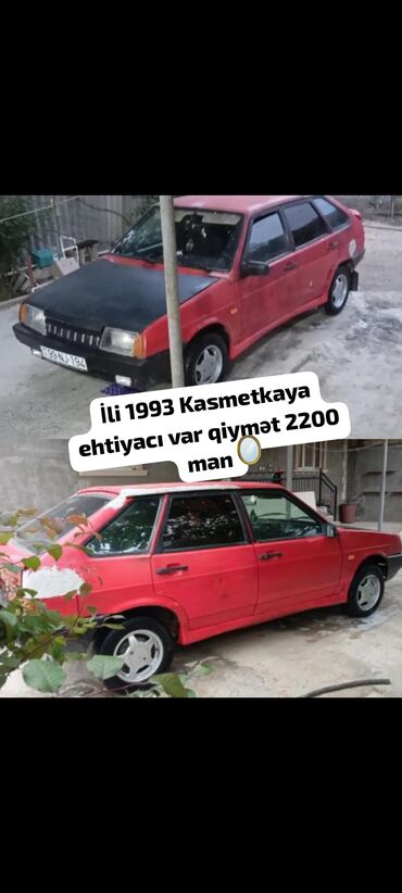 Ehtiyat hissələri: Model: VAZ 2109 (Samara) – hetçbek İl: 1993 Ban rəngi: qırmızı (qara