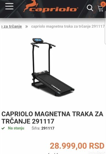 Trake za trčanje: Capriolo magnetna traka za trčanje modela 291117, dizajnirana za — 1