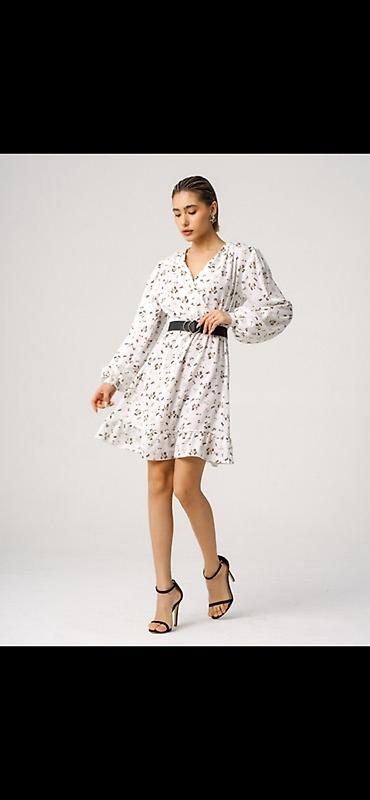 Личные вещи: Повседневное платье, Made in KG, Короткая модель, На запах, M, L, XL — 4