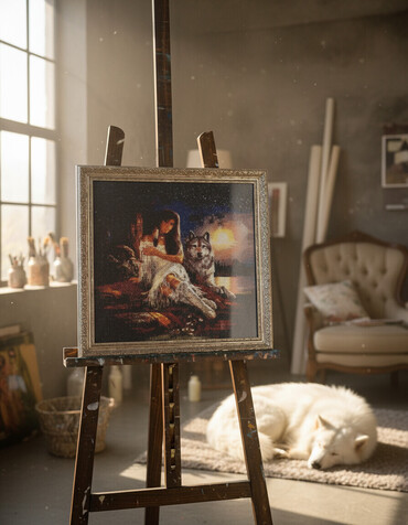 Şəkillər, tablolar: Məhsul: Rəsm mozaika (diamond painting) tabloları – çərçivəli — 1