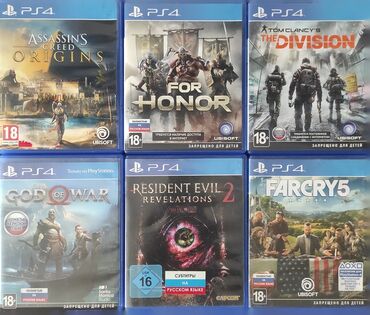 игры для ps: Assassin's Creed Origins God of War For Honor Resident Evil 2