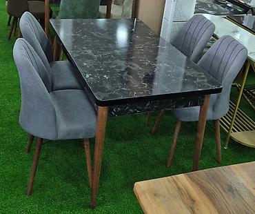 Masa və oturacaq dəstləri: Mətbəx üçün, Yeni, Açılan, Dördbucaq masa, 4 stul — 4