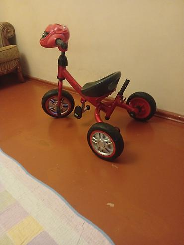 motorlu velo: Uşaq üçtəkərli velosiped - Rəng: qırmızı - Karkas: metal gövdə — 4