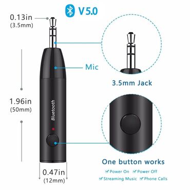 Pojačala i prijemnici: Bluetooth Aux Handsfre Receiver Tip interfejsa: 3,5 mm Veličina — 12