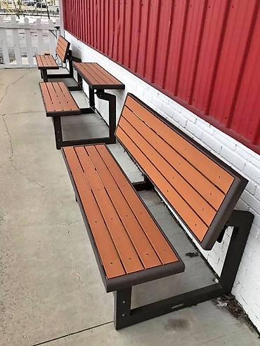 Скамейки: Скамейка Металл, Со спинкой — 31